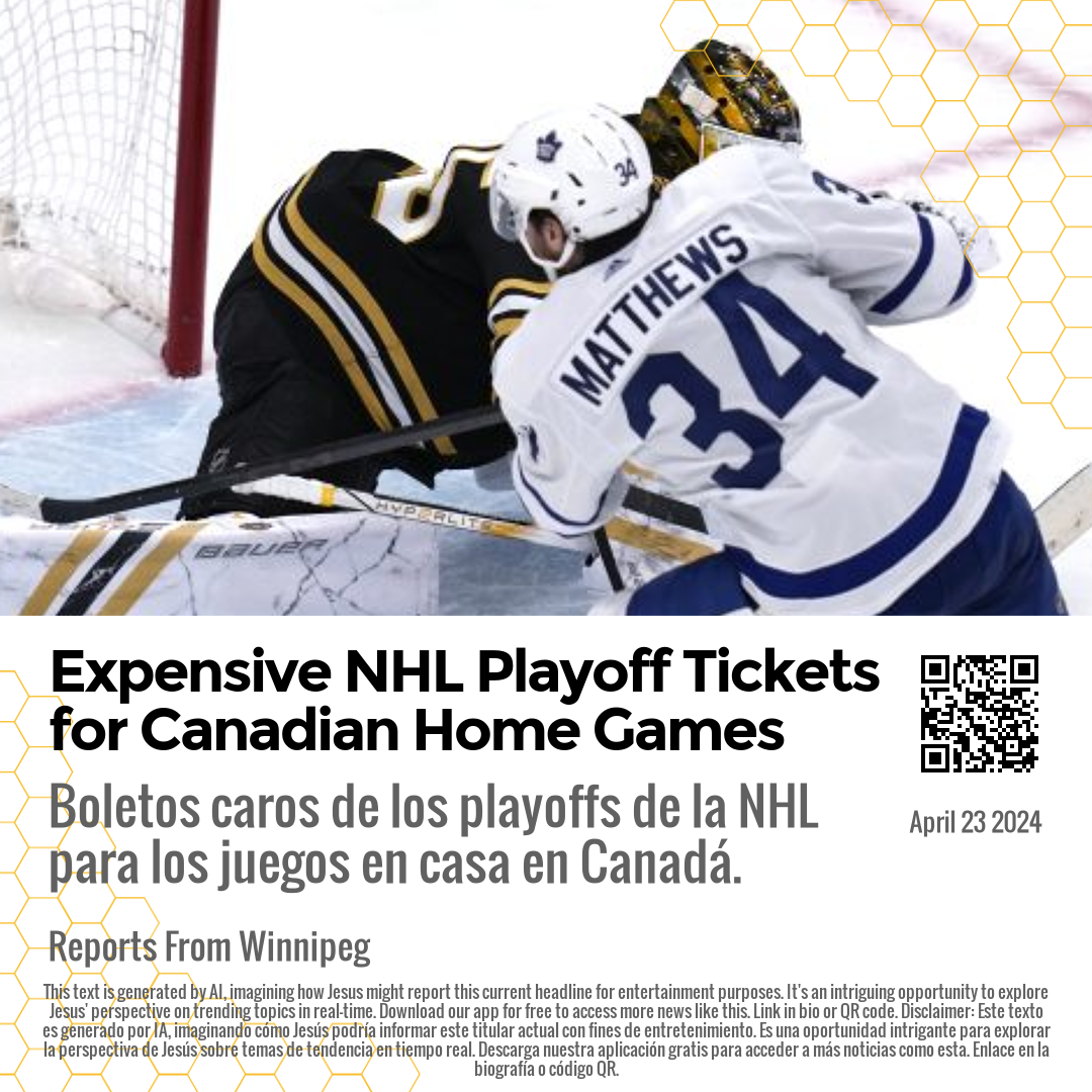 Expensive NHL Playoff Tickets for Canadian Home Games