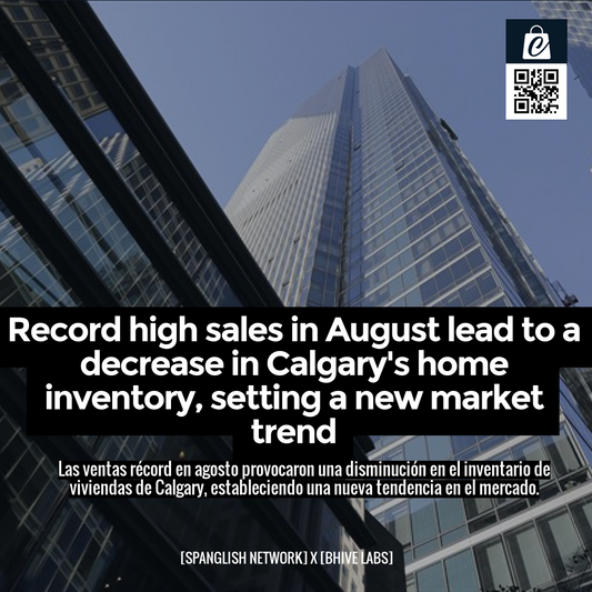 Record high sales in August lead to a decrease in Calgary's home inventory, setting a new market trend