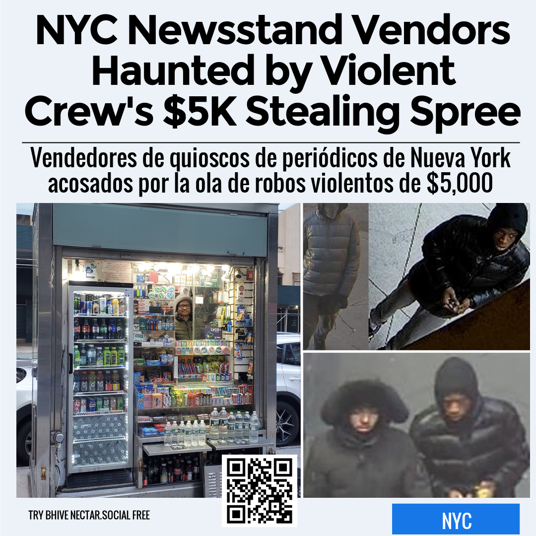 NYC Newsstand Vendors Haunted by Violent Crew's $5K Stealing Spree