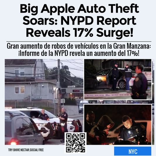 Big Apple Auto Theft Soars: NYPD Report Reveals 17% Surge!
