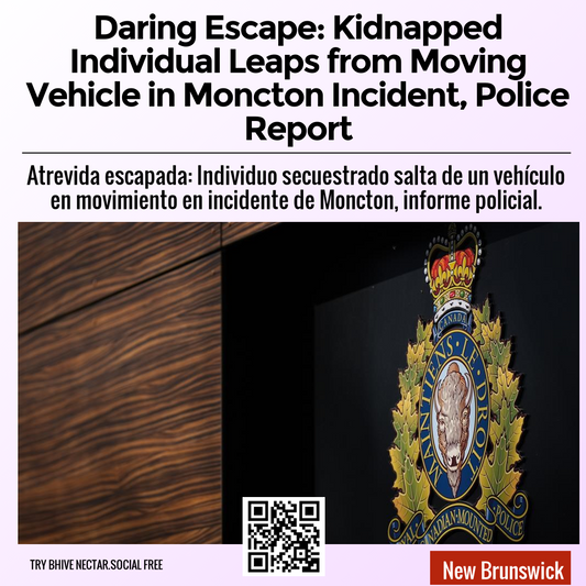 Daring Escape: Kidnapped Individual Leaps from Moving Vehicle in Moncton Incident, Police Report