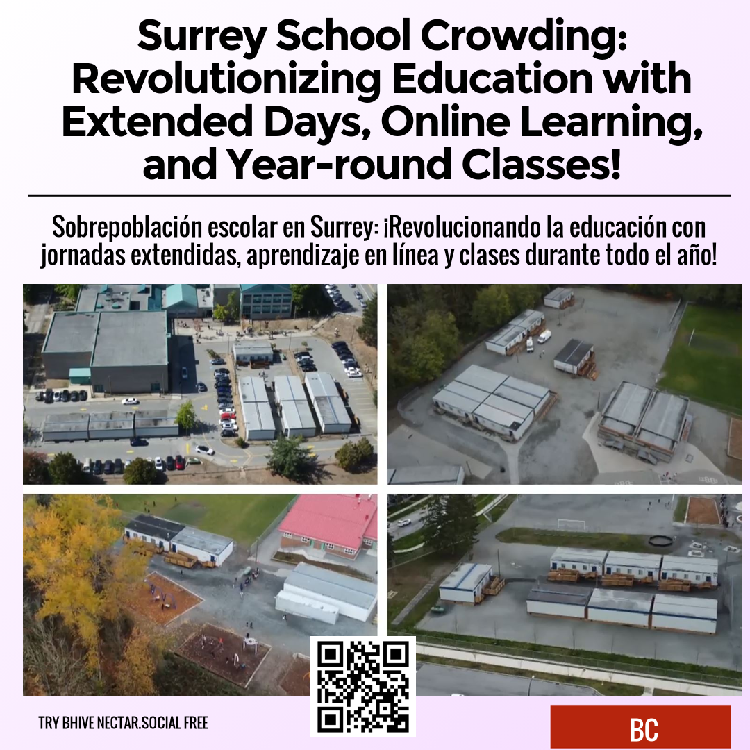 Surrey School Crowding: Revolutionizing Education with Extended Days, Online Learning, and Year-round Classes!