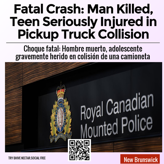 Fatal Crash: Man Killed, Teen Seriously Injured in Pickup Truck Collision