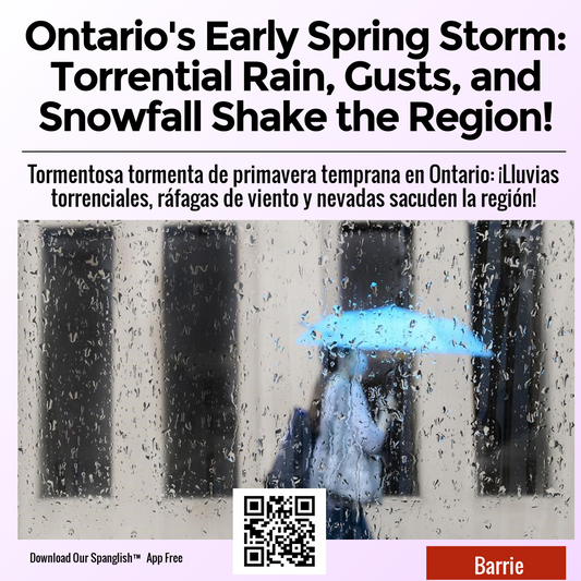 Ontario's Early Spring Storm: Torrential Rain, Gusts, and Snowfall Shake the Region!