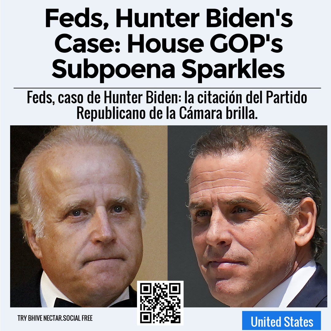 Feds, Hunter Biden's Case: House GOP's Subpoena Sparkles