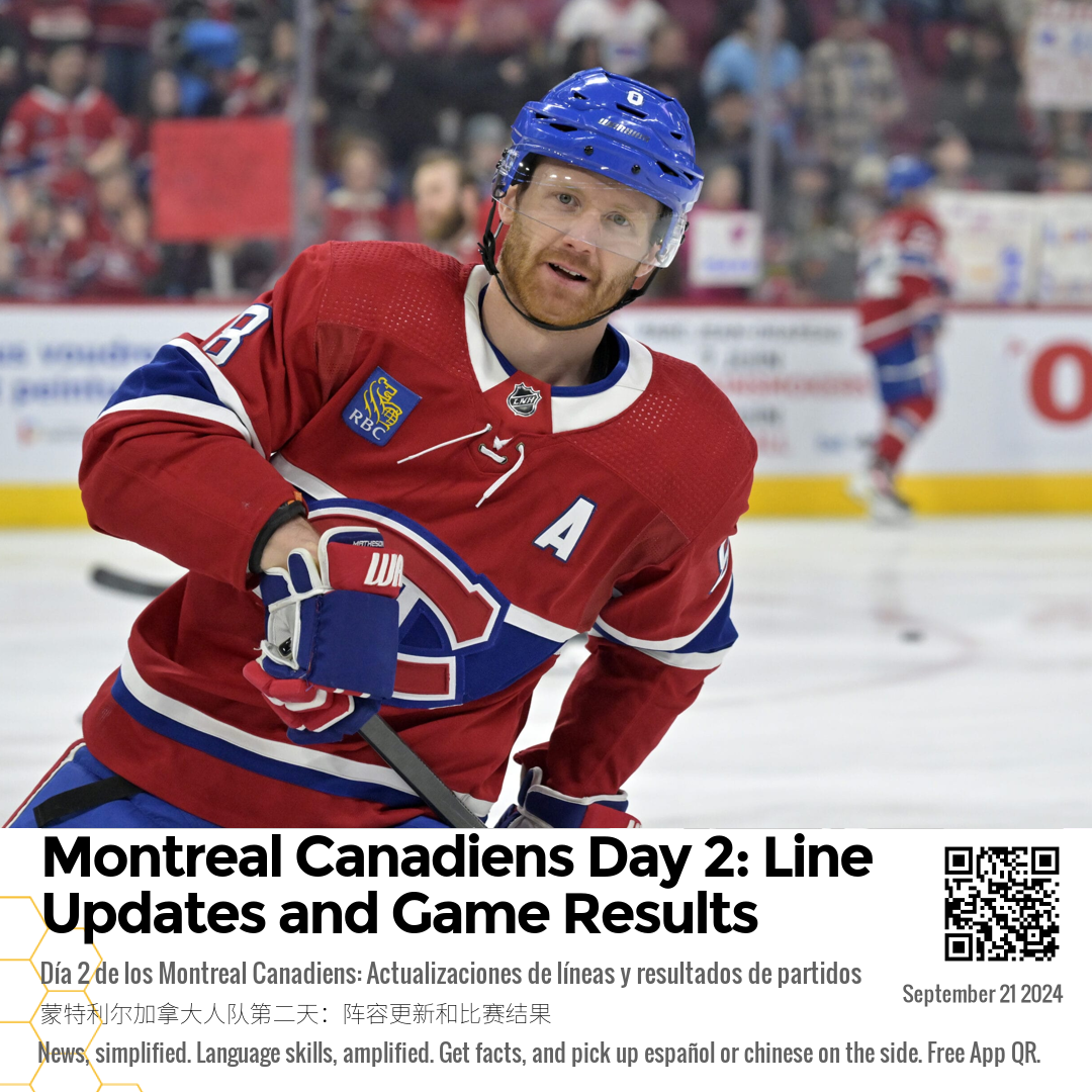 Montreal Canadiens Day 2: Line Updates and Game Results