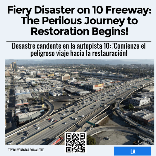 Fiery Disaster on 10 Freeway: The Perilous Journey to Restoration Begins!