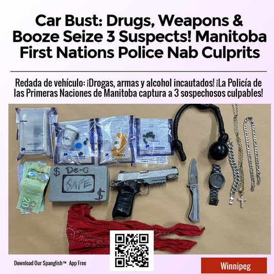 Car Bust: Drugs, Weapons & Booze Seize 3 Suspects! Manitoba First Nations Police Nab Culprits