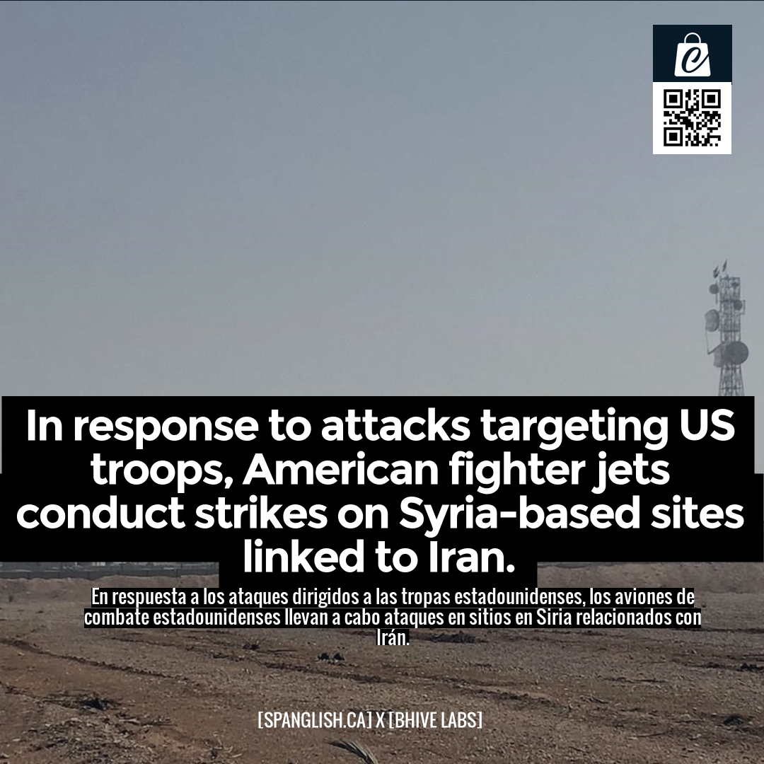 In response to attacks targeting US troops, American fighter jets conduct strikes on Syria-based sites linked to Iran.