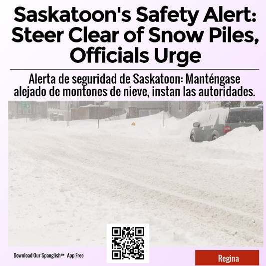 Saskatoon's Safety Alert: Steer Clear of Snow Piles, Officials Urge