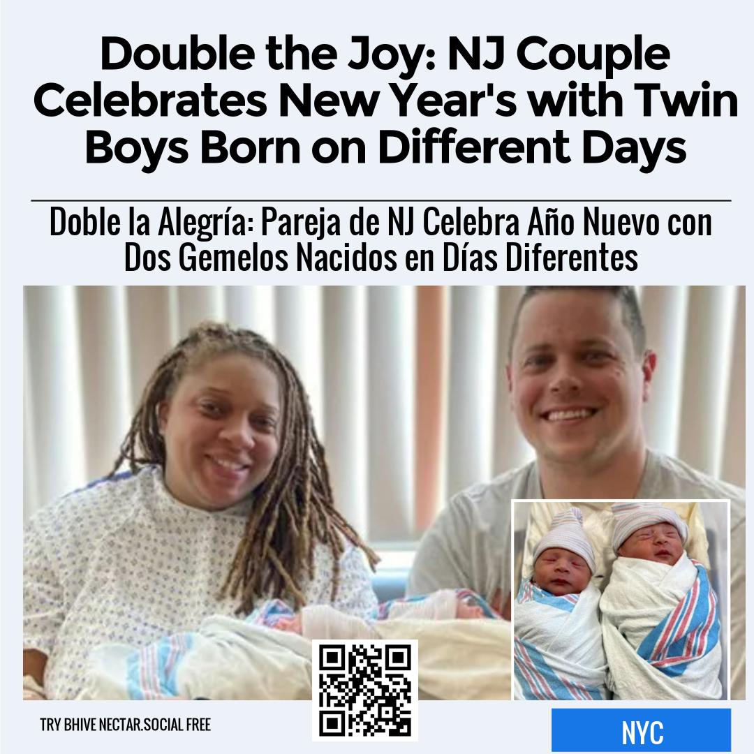 Double the Joy: NJ Couple Celebrates New Year's with Twin Boys Born on Different Days