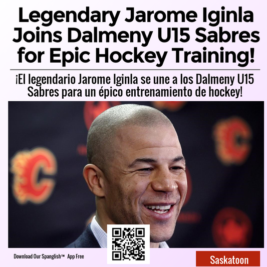 Legendary Jarome Iginla Joins Dalmeny U15 Sabres for Epic Hockey Training!