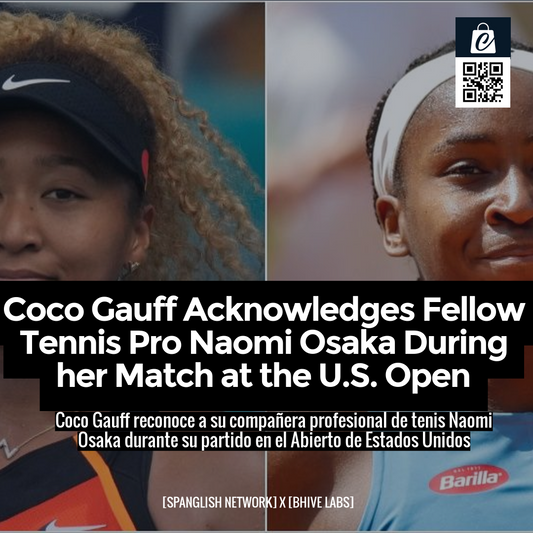 Coco Gauff Acknowledges Fellow Tennis Pro Naomi Osaka During her Match at the U.S. Open