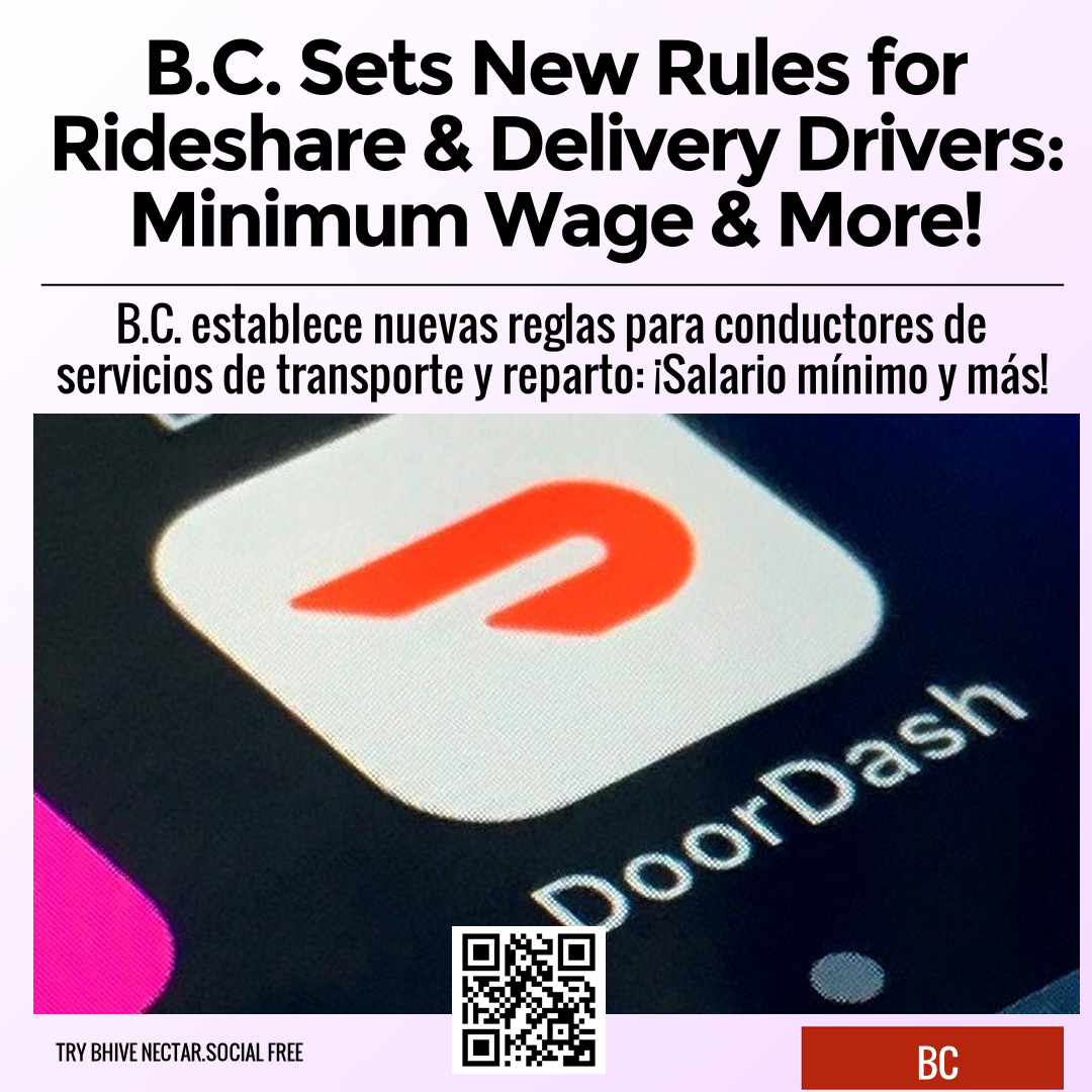 B.C. Sets New Rules for Rideshare & Delivery Drivers: Minimum Wage & More!