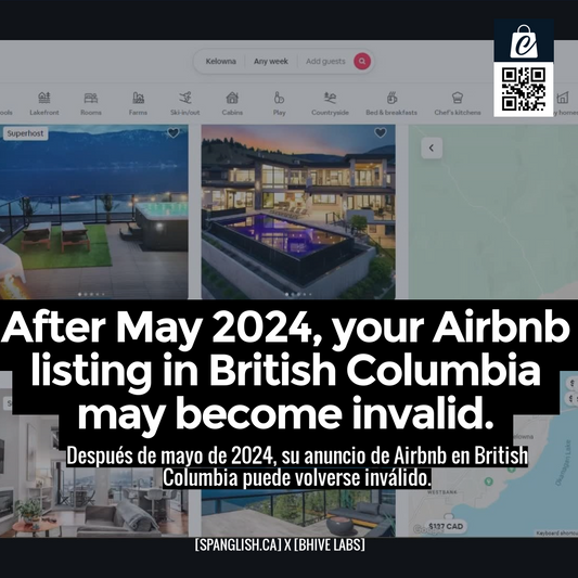 After May 2024, your Airbnb listing in British Columbia may become invalid.