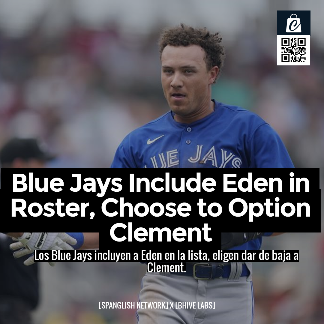 Blue Jays Include Eden in Roster, Choose to Option Clement