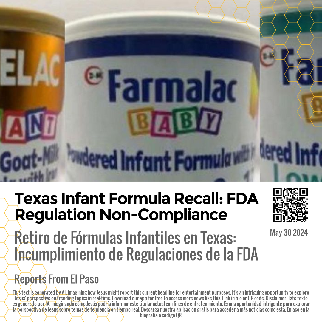 Texas Infant Formula Recall: FDA Regulation Non-Compliance