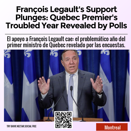 François Legault's Support Plunges: Quebec Premier's Troubled Year Revealed by Polls