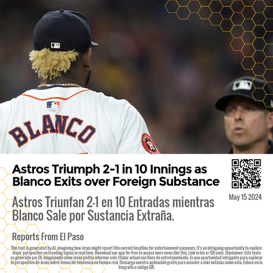 Astros Triumph 2-1 in 10 Innings as Blanco Exits over Foreign Substance