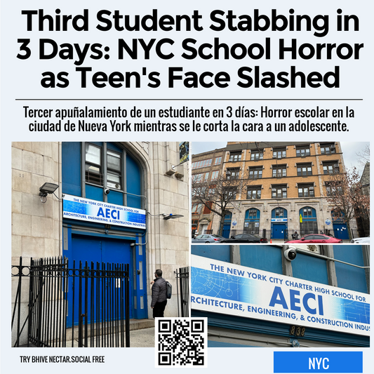 Third Student Stabbing in 3 Days: NYC School Horror as Teen's Face Slashed