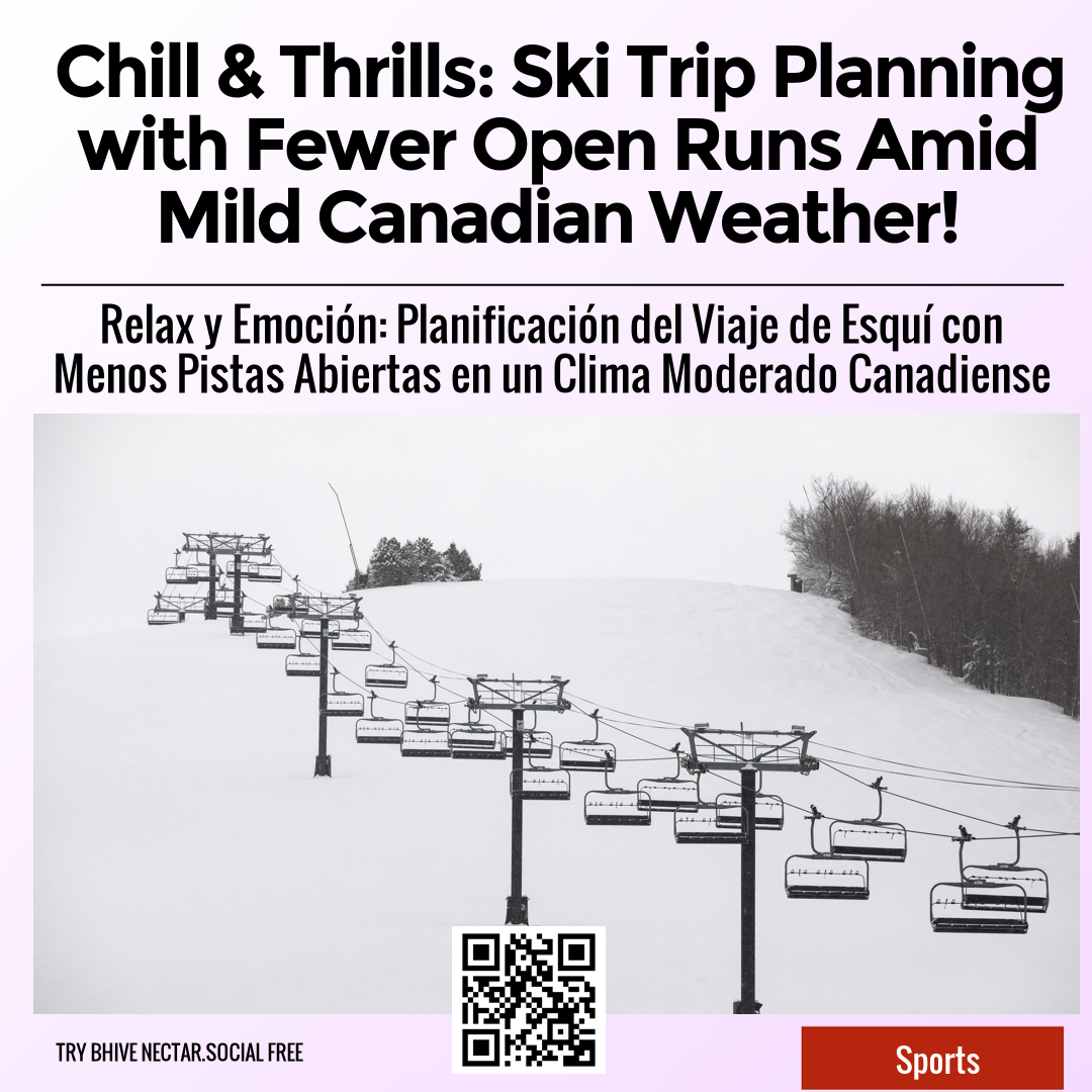 Chill & Thrills: Ski Trip Planning with Fewer Open Runs Amid Mild Canadian Weather!