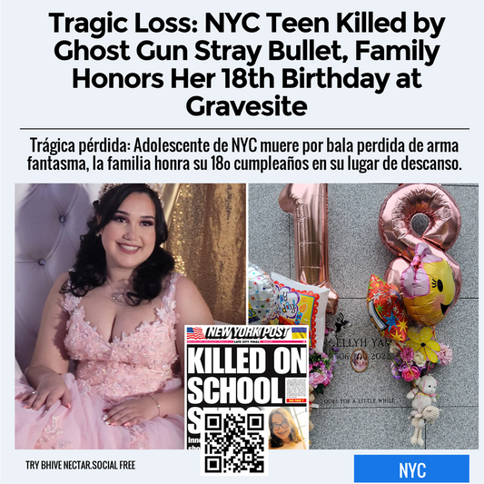 Tragic Loss: NYC Teen Killed by Ghost Gun Stray Bullet, Family Honors Her 18th Birthday at Gravesite