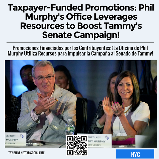 Taxpayer-Funded Promotions: Phil Murphy's Office Leverages Resources to Boost Tammy's Senate Campaign!