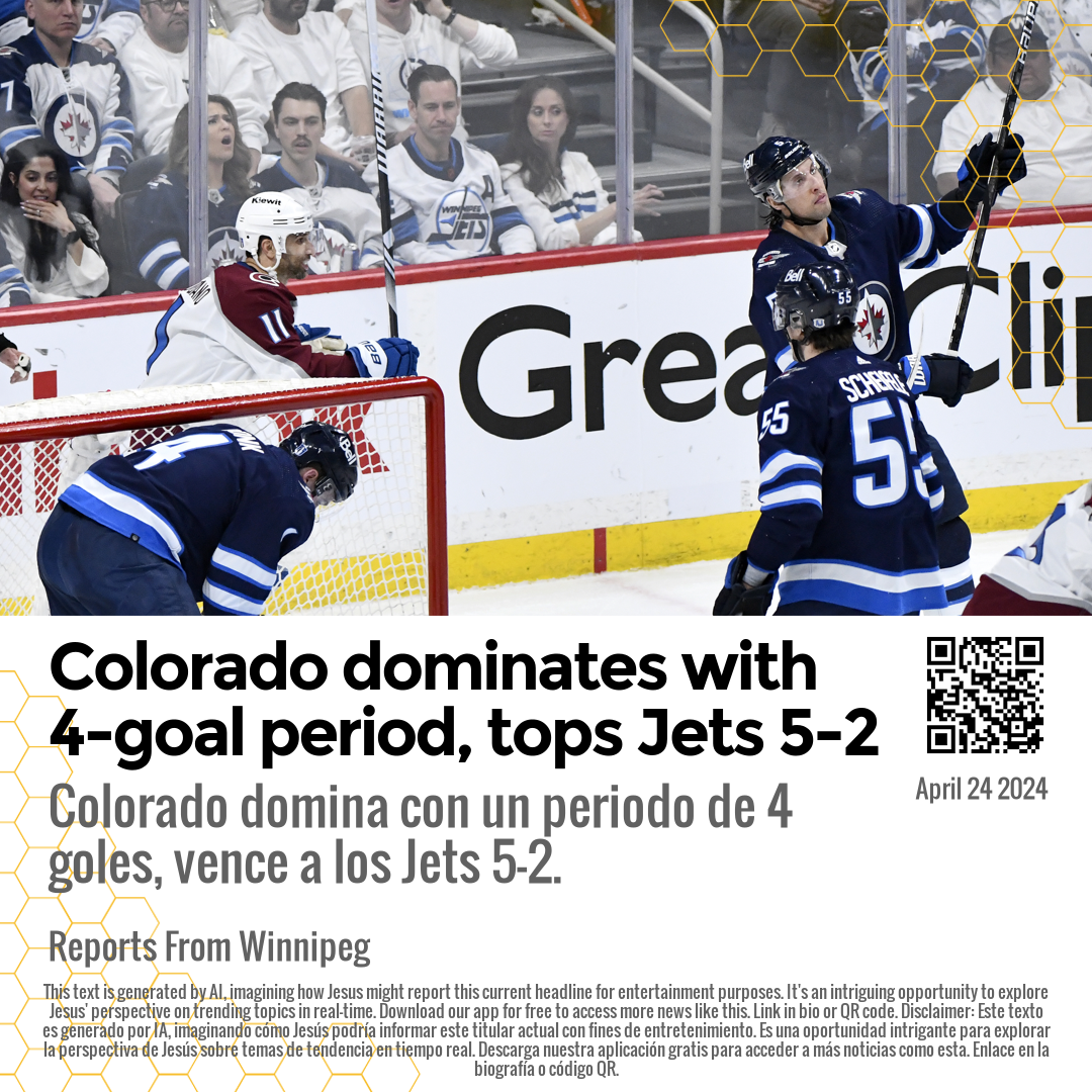 Colorado dominates with 4-goal period, tops Jets 5-2