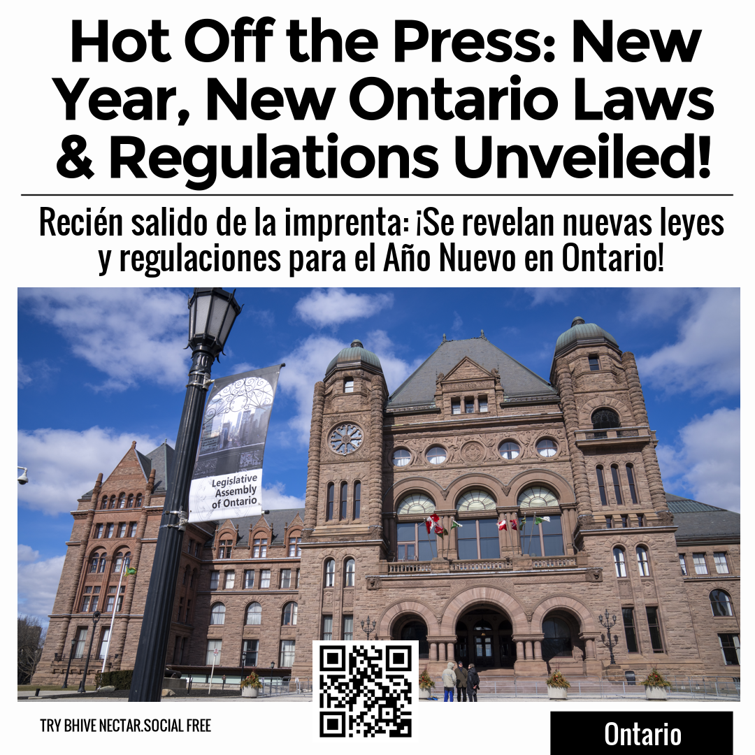 Hot Off the Press: New Year, New Ontario Laws & Regulations Unveiled!