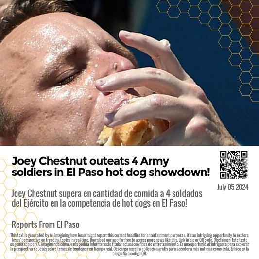 Joey Chestnut outeats 4 Army soldiers in El Paso hot dog showdown!