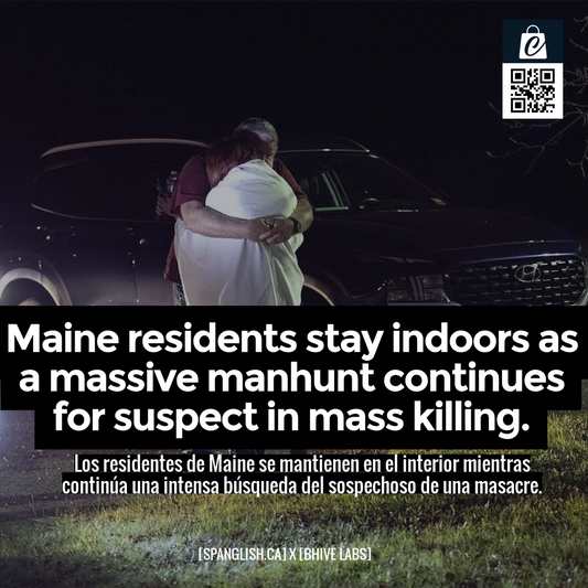 Maine residents stay indoors as a massive manhunt continues for suspect in mass killing.