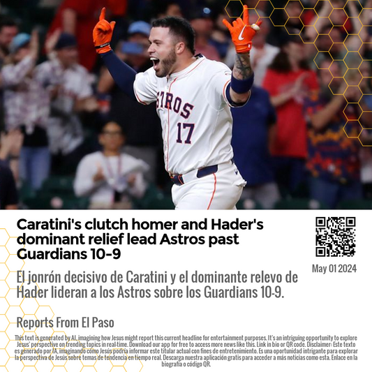 Caratini's clutch homer and Hader's dominant relief lead Astros past Guardians 10-9