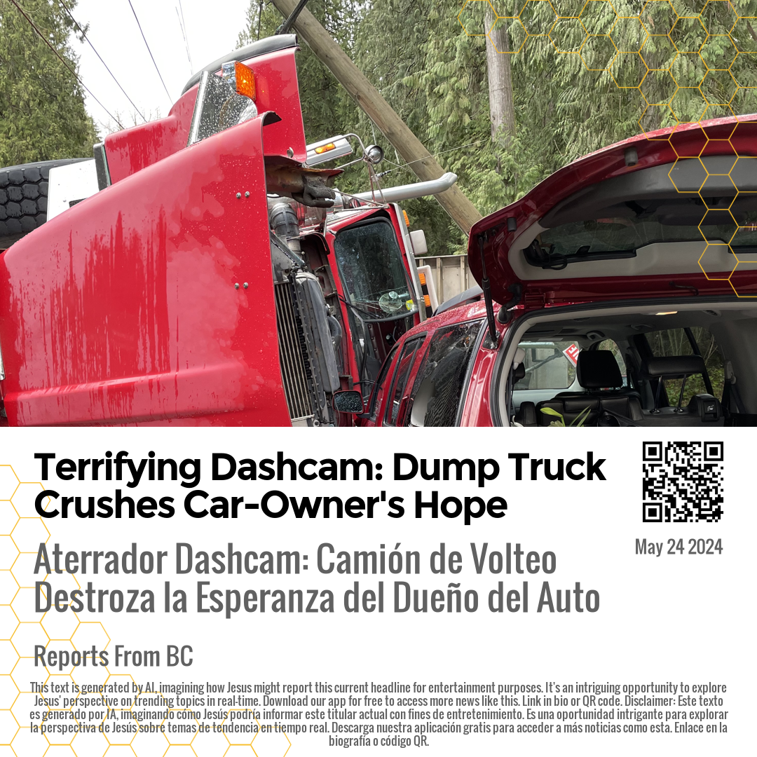 Terrifying Dashcam: Dump Truck Crushes Car-Owner's Hope