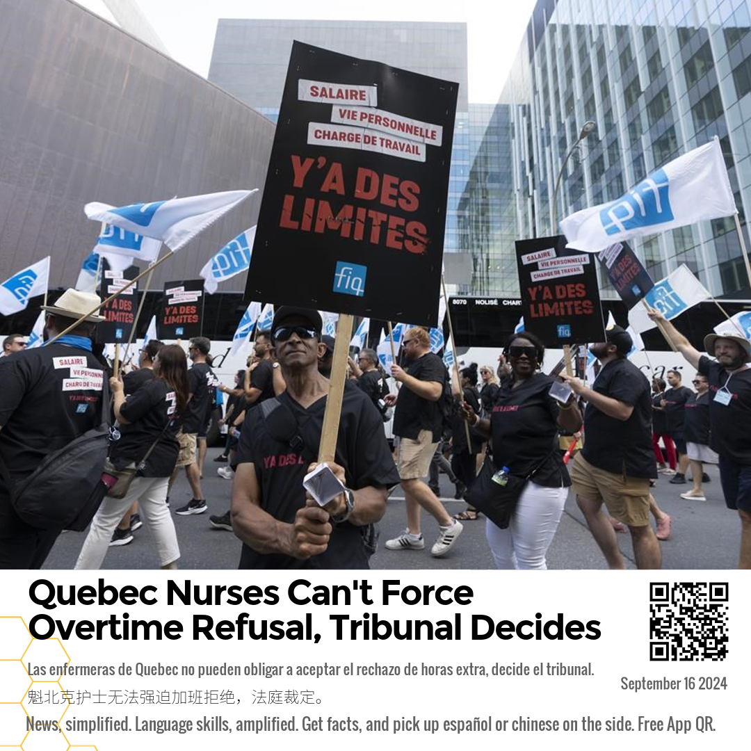 Quebec Nurses Can't Force Overtime Refusal, Tribunal Decides