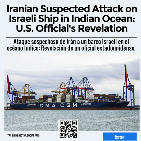 Iranian Suspected Attack on Israeli Ship in Indian Ocean: U.S. Official's Revelation