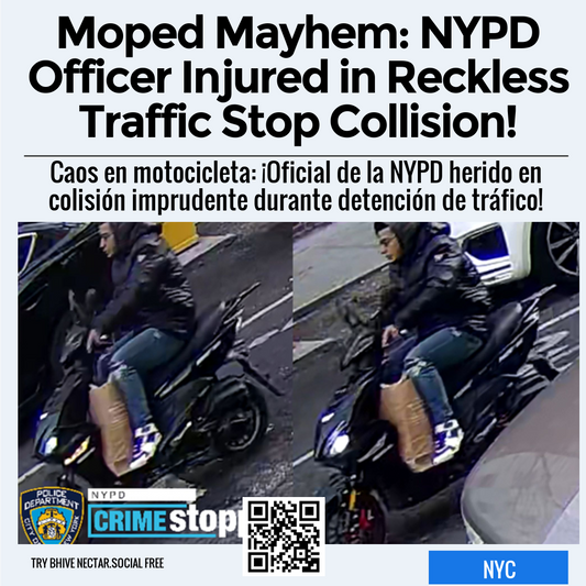 Moped Mayhem: NYPD Officer Injured in Reckless Traffic Stop Collision!