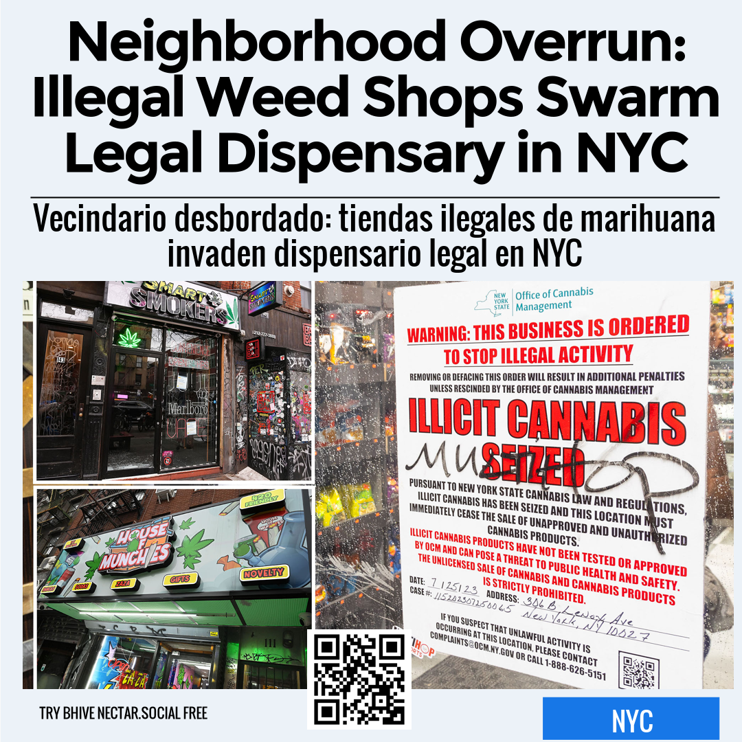 Neighborhood Overrun: Illegal Weed Shops Swarm Legal Dispensary in NYC