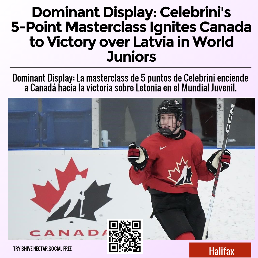 Dominant Display: Celebrini's 5-Point Masterclass Ignites Canada to Victory over Latvia in World Juniors
