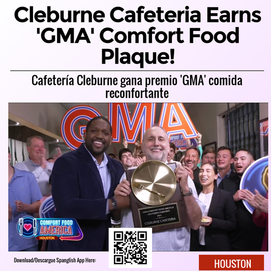 Cleburne Cafeteria Earns 'GMA' Comfort Food Plaque!