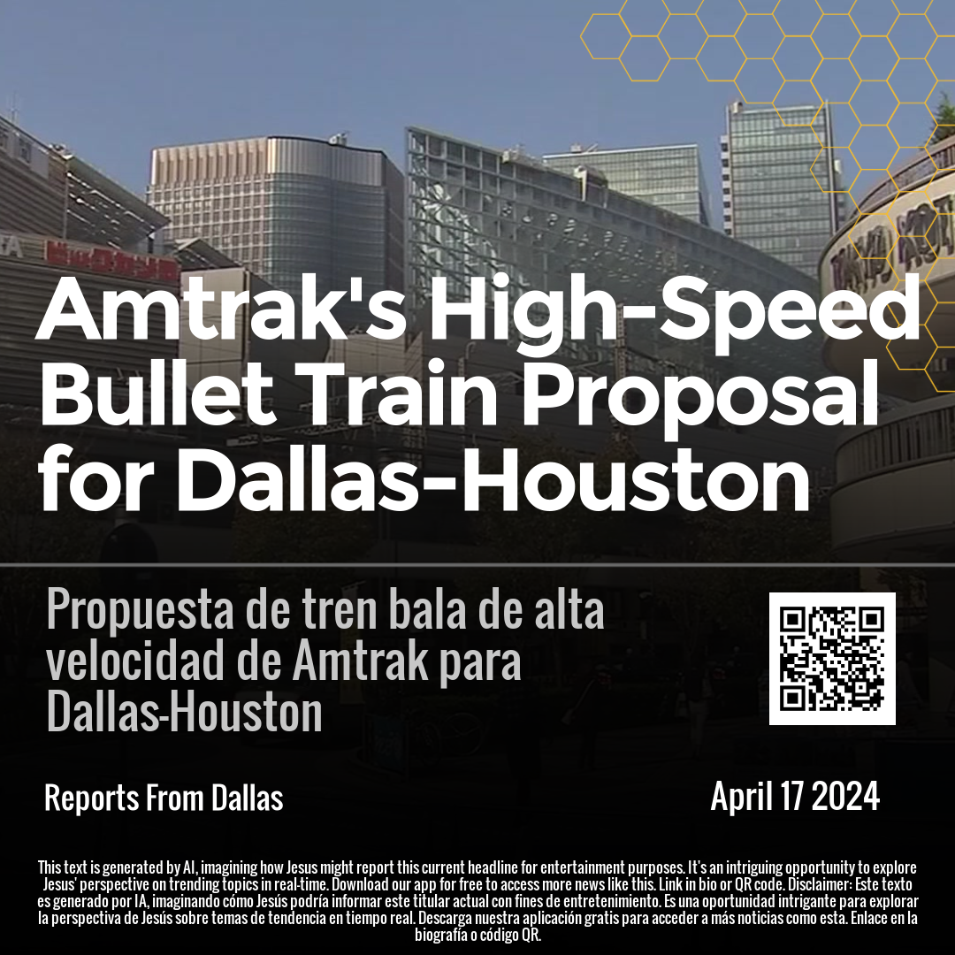 Amtrak's High-Speed Bullet Train Proposal for Dallas-Houston