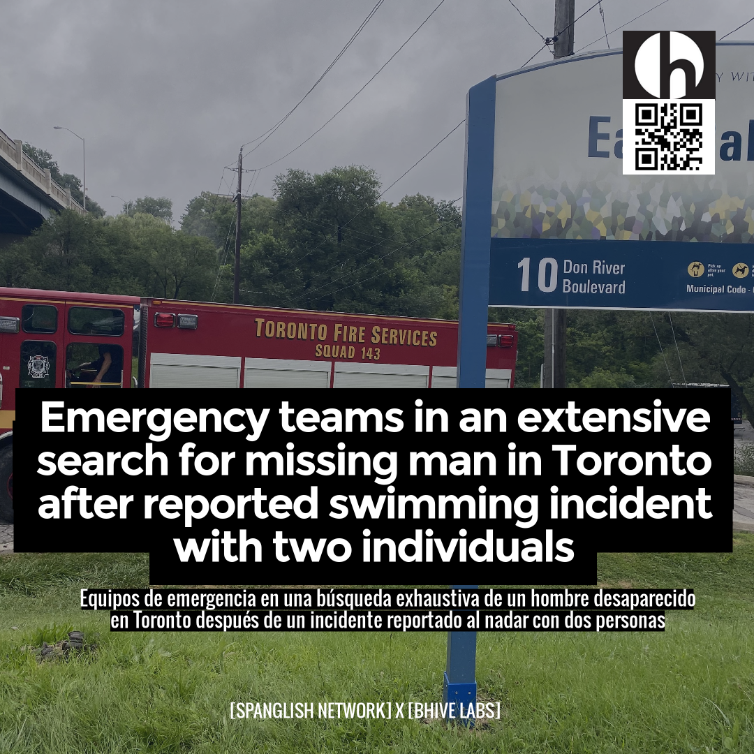 Emergency teams in an extensive search for missing man in Toronto after reported swimming incident with two individuals