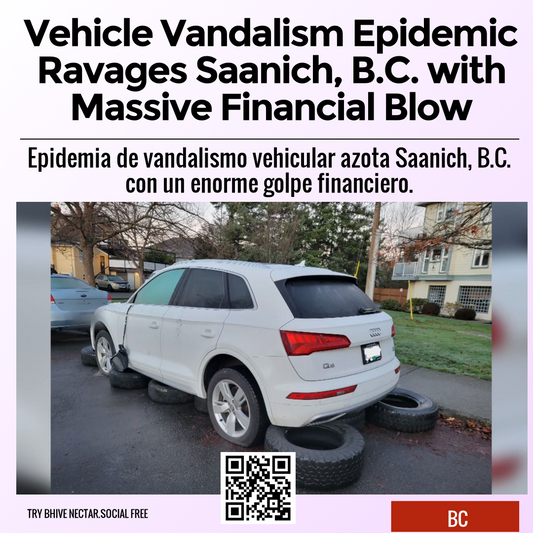 Vehicle Vandalism Epidemic Ravages Saanich, B.C. with Massive Financial Blow