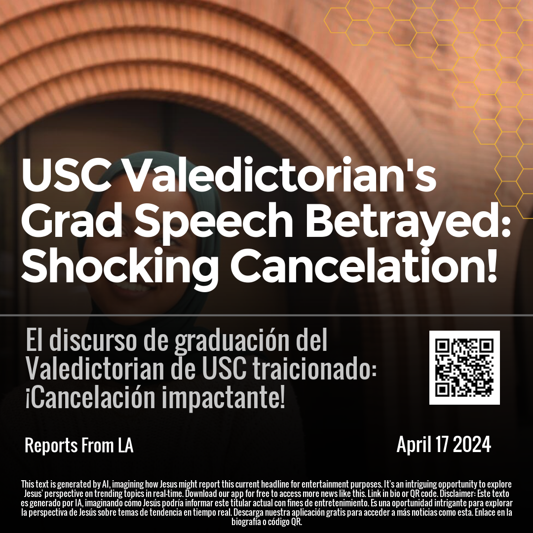 USC Valedictorian's Grad Speech Betrayed: Shocking Cancelation!