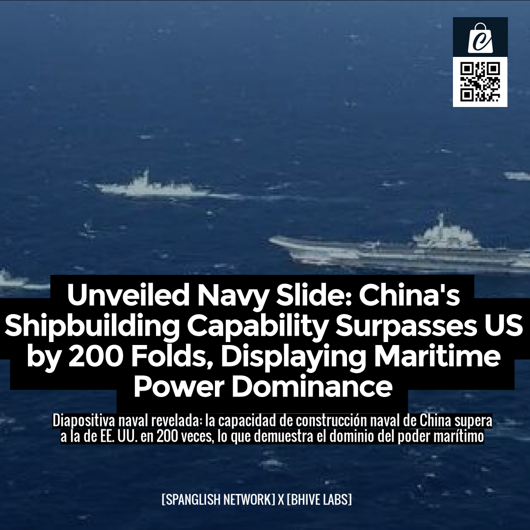 Unveiled Navy Slide: China's Shipbuilding Capability Surpasses US by 200 Folds, Displaying Maritime Power Dominance