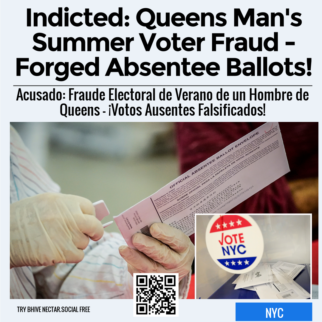 Indicted: Queens Man's Summer Voter Fraud - Forged Absentee Ballots!