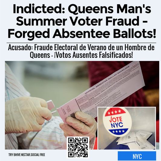 Indicted: Queens Man's Summer Voter Fraud - Forged Absentee Ballots!