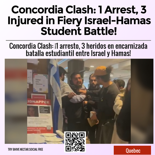 Concordia Clash: 1 Arrest, 3 Injured in Fiery Israel-Hamas Student Battle!
