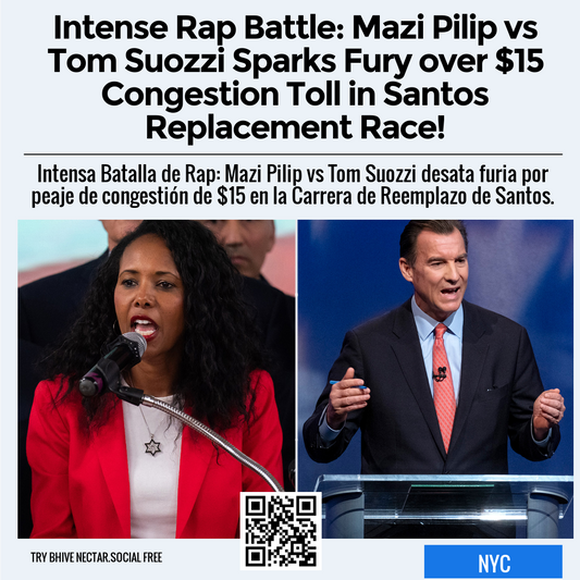 Intense Rap Battle: Mazi Pilip vs Tom Suozzi Sparks Fury over $15 Congestion Toll in Santos Replacement Race!