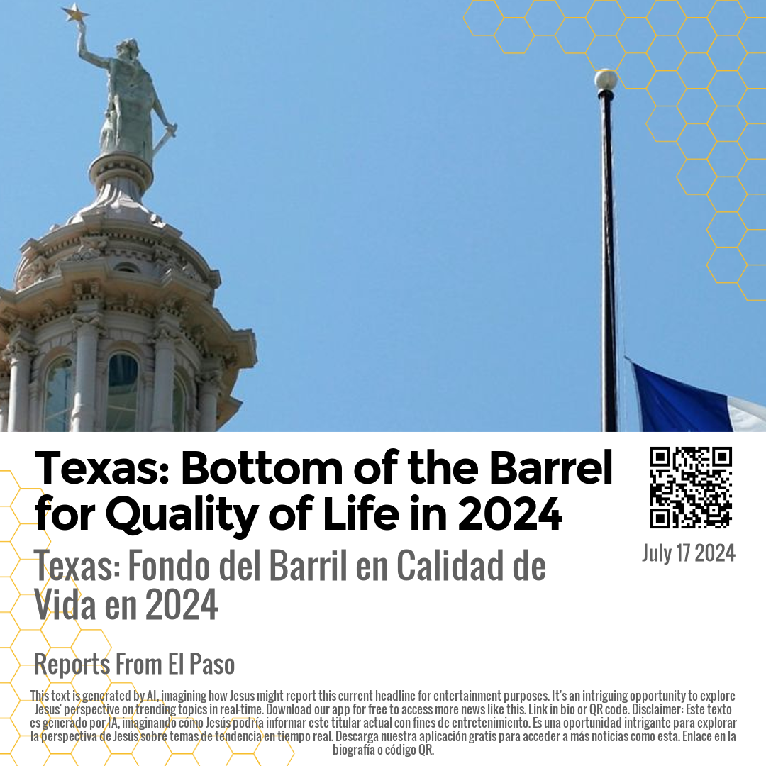 Texas: Bottom of the Barrel for Quality of Life in 2024