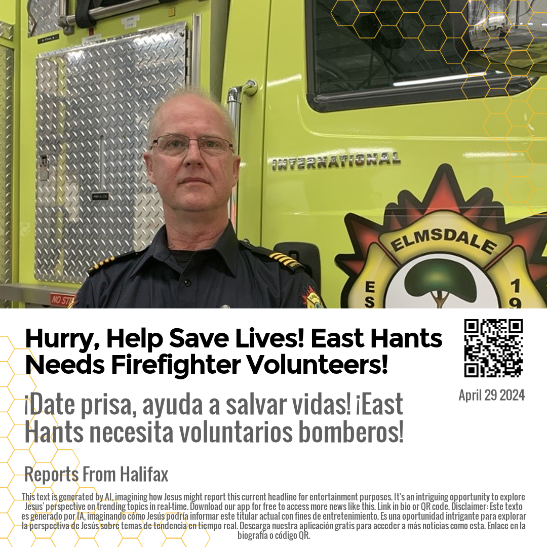 Hurry, Help Save Lives! East Hants Needs Firefighter Volunteers!